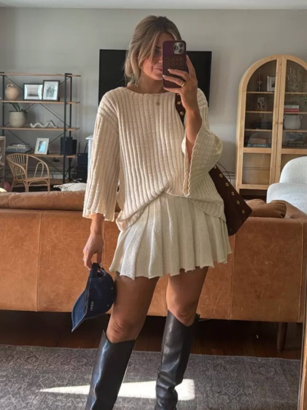 Free People Kenzie Sweater Set in Cream